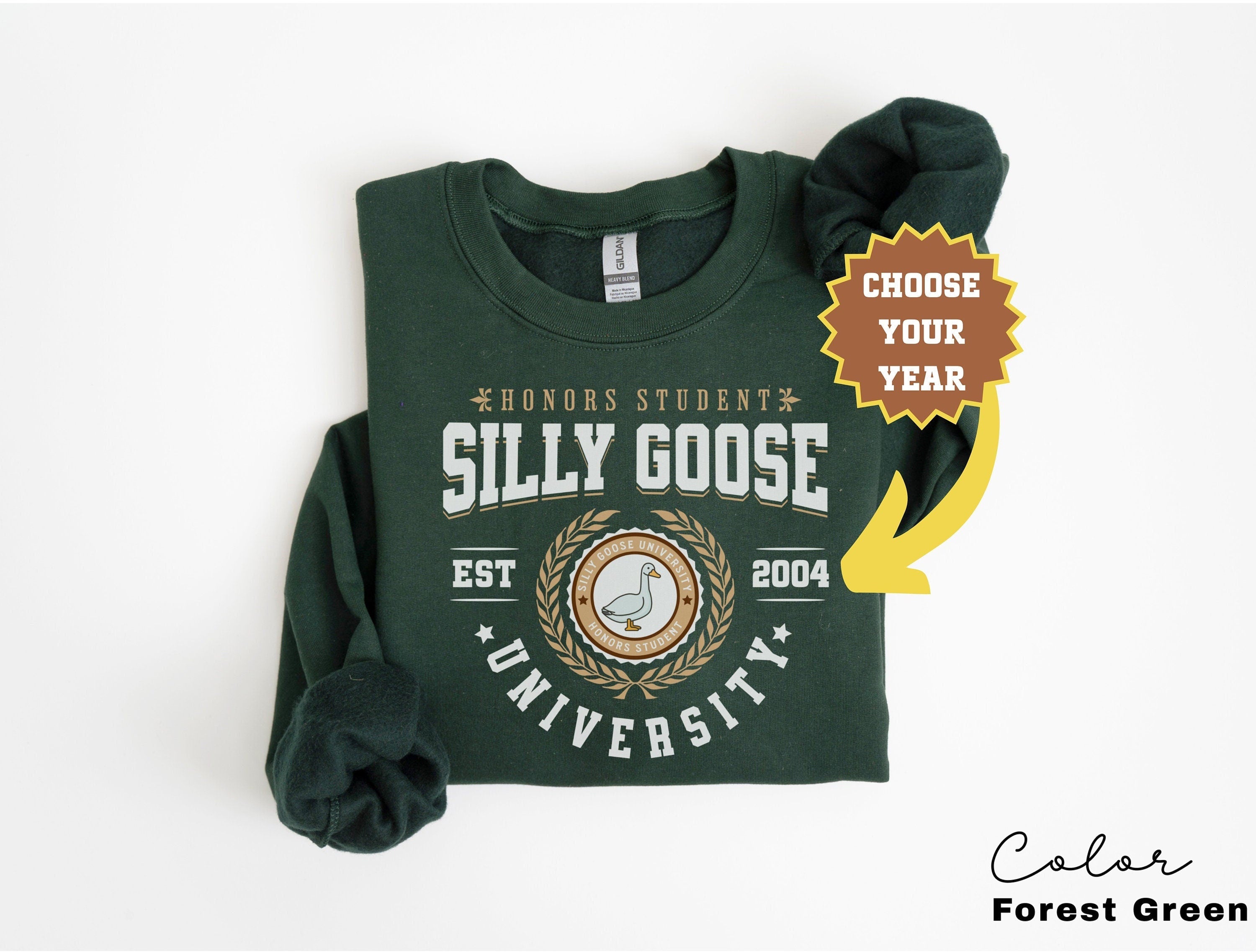 Silly Goose University Crewneck Sweatshirt Unisex Silly Goose University Shirt Funny Sweatshirt Funny College Student Graduate School Gift