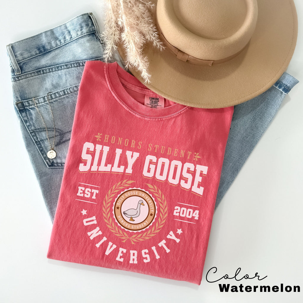 Silly Goose Shirt Silly Goose University Birthday Gift Comfort Colors Silly Goose Vintage Farm Shirt Cute Goose Shirt Gifts for Farm Girls