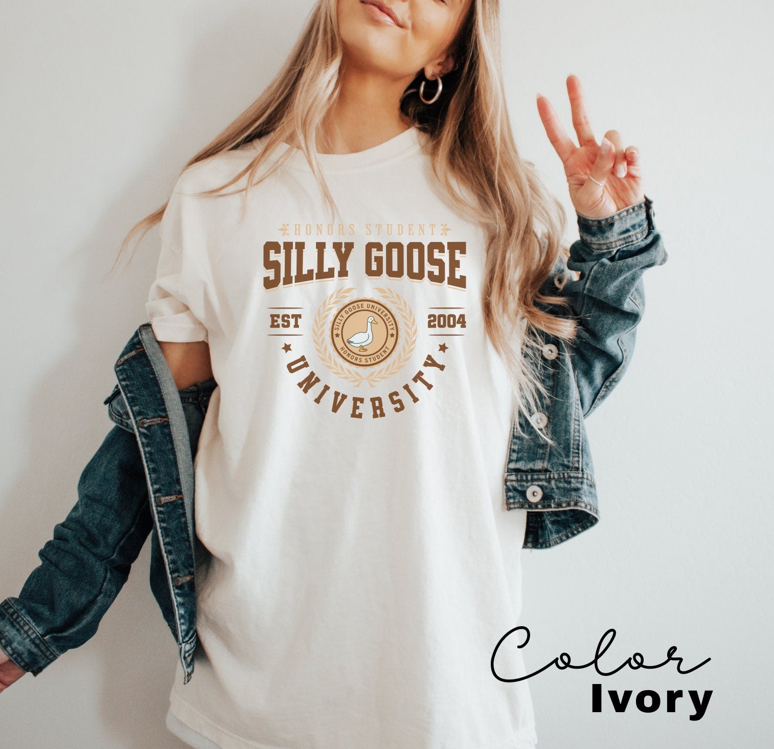 Silly Goose Shirt Silly Goose University Birthday Gift Comfort Colors Silly Goose Vintage Farm Shirt Cute Goose Shirt Gifts for Farm Girls