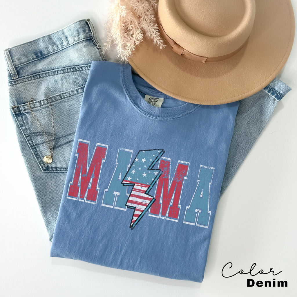 Mom USA Shirt, Summer BBQ t-shirt, America Tee, Comfort Colors® Women's 4th of July, Fourth of July Shirt, Patriotic Shirt, America