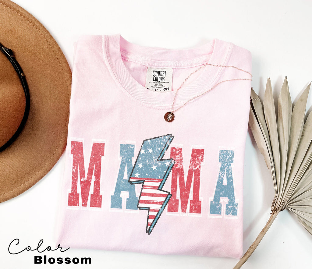 Mom USA Shirt, Summer BBQ t-shirt, America Tee, Comfort Colors® Women's 4th of July, Fourth of July Shirt, Patriotic Shirt, America