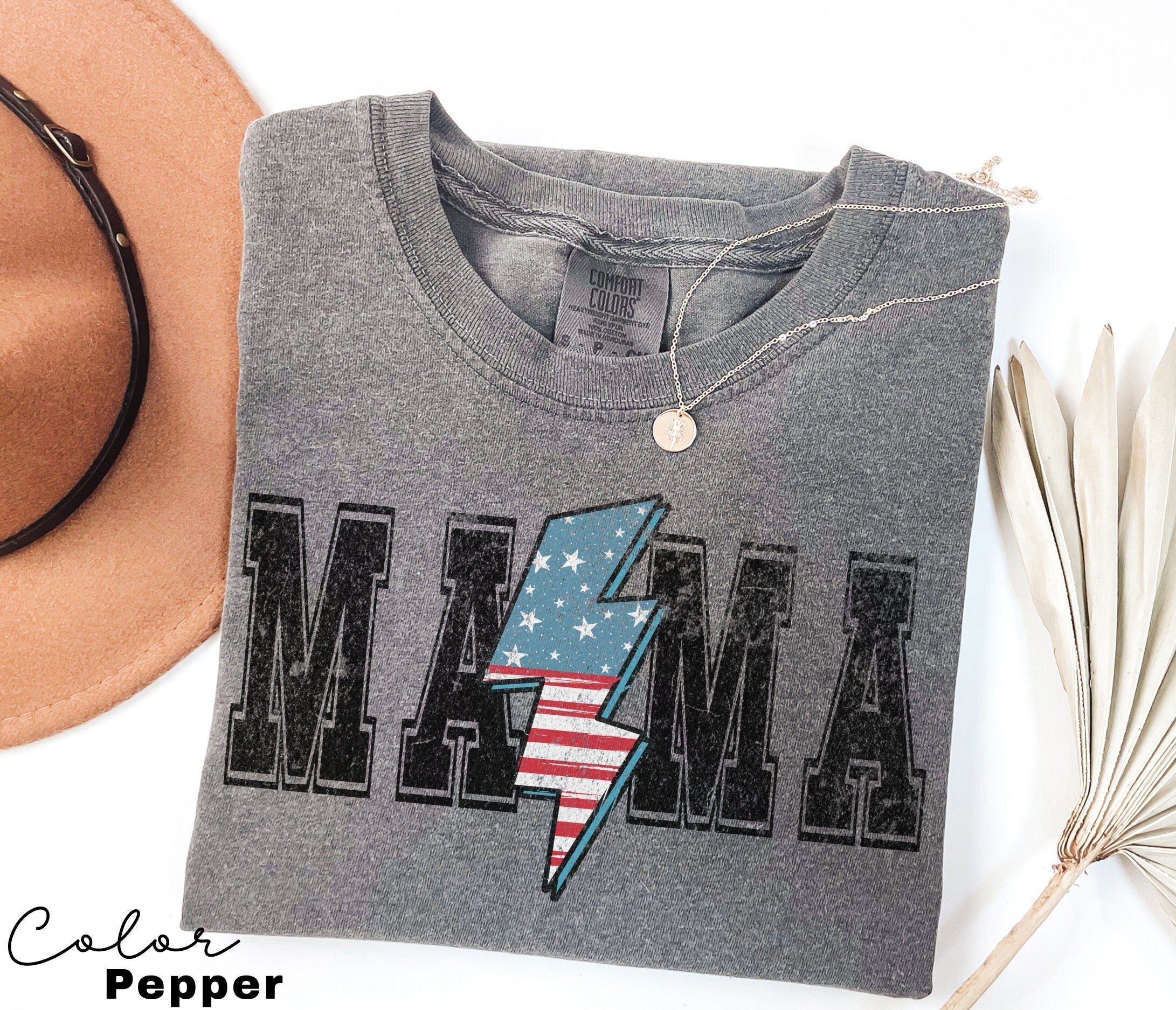 Mom USA Shirt, Summer BBQ t-shirt, America Tee, Comfort Colors® Women's 4th of July, Fourth of July Shirt, Patriotic Shirt, America