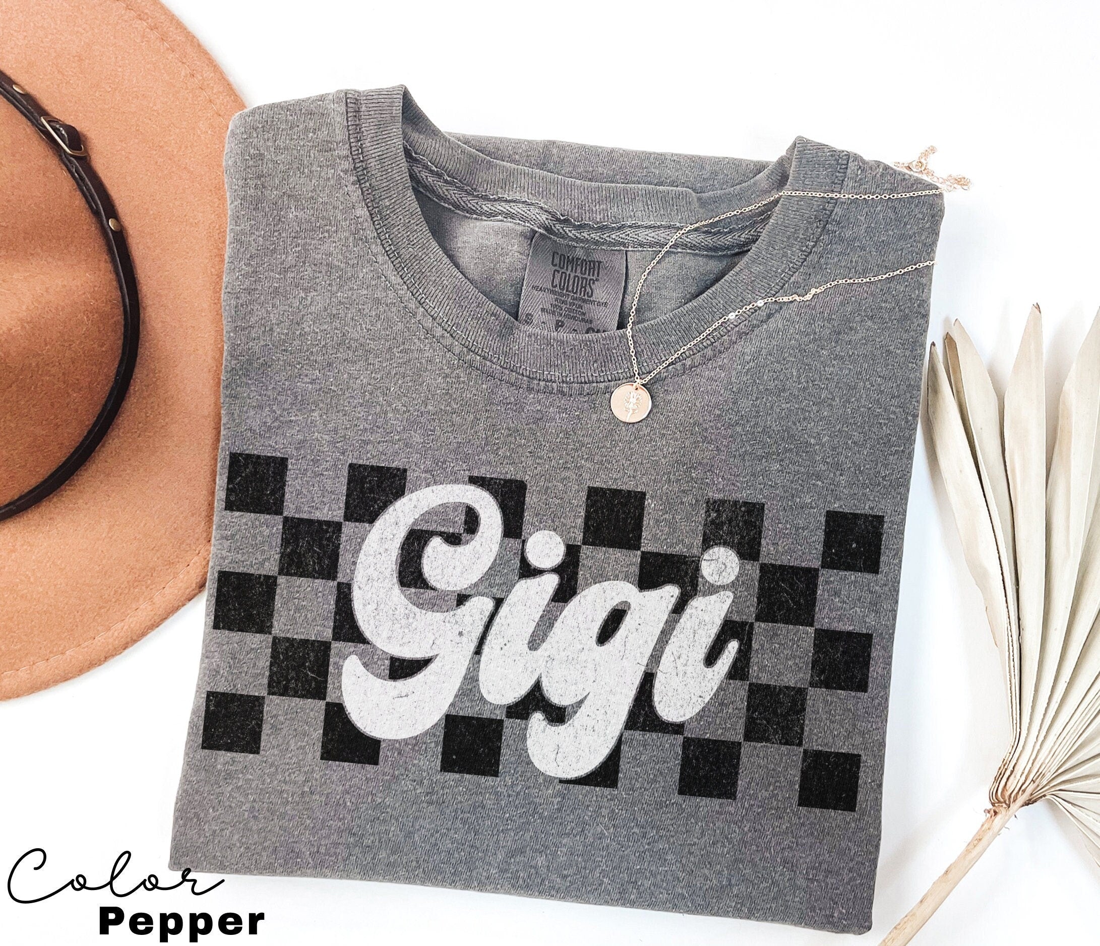 Gigi Shirt Retro, Mothers Day Gift For Grandma, New Nana Announcement, Granny Shirt, Gigi Gift, Mimi Shirt, Nonny Shirt, Checkerboard Retro