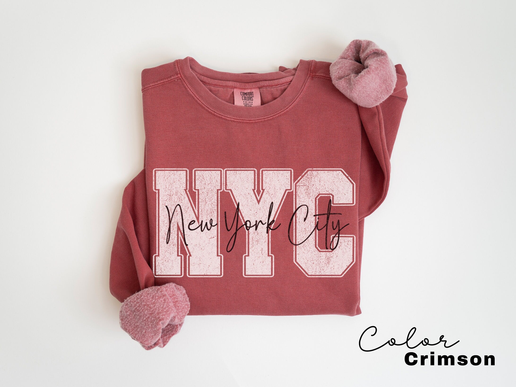 Preppy New York Sweatshirt, New York Pullover, Vintage Varsity Aesthetic, Trendy Travel Destination Gift, Unisex Crewneck Sweatshirt, NYC,