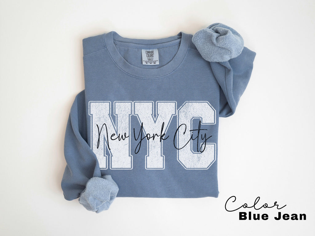 Preppy New York Sweatshirt, New York Pullover, Vintage Varsity Aesthetic, Trendy Travel Destination Gift, Unisex Crewneck Sweatshirt, NYC,