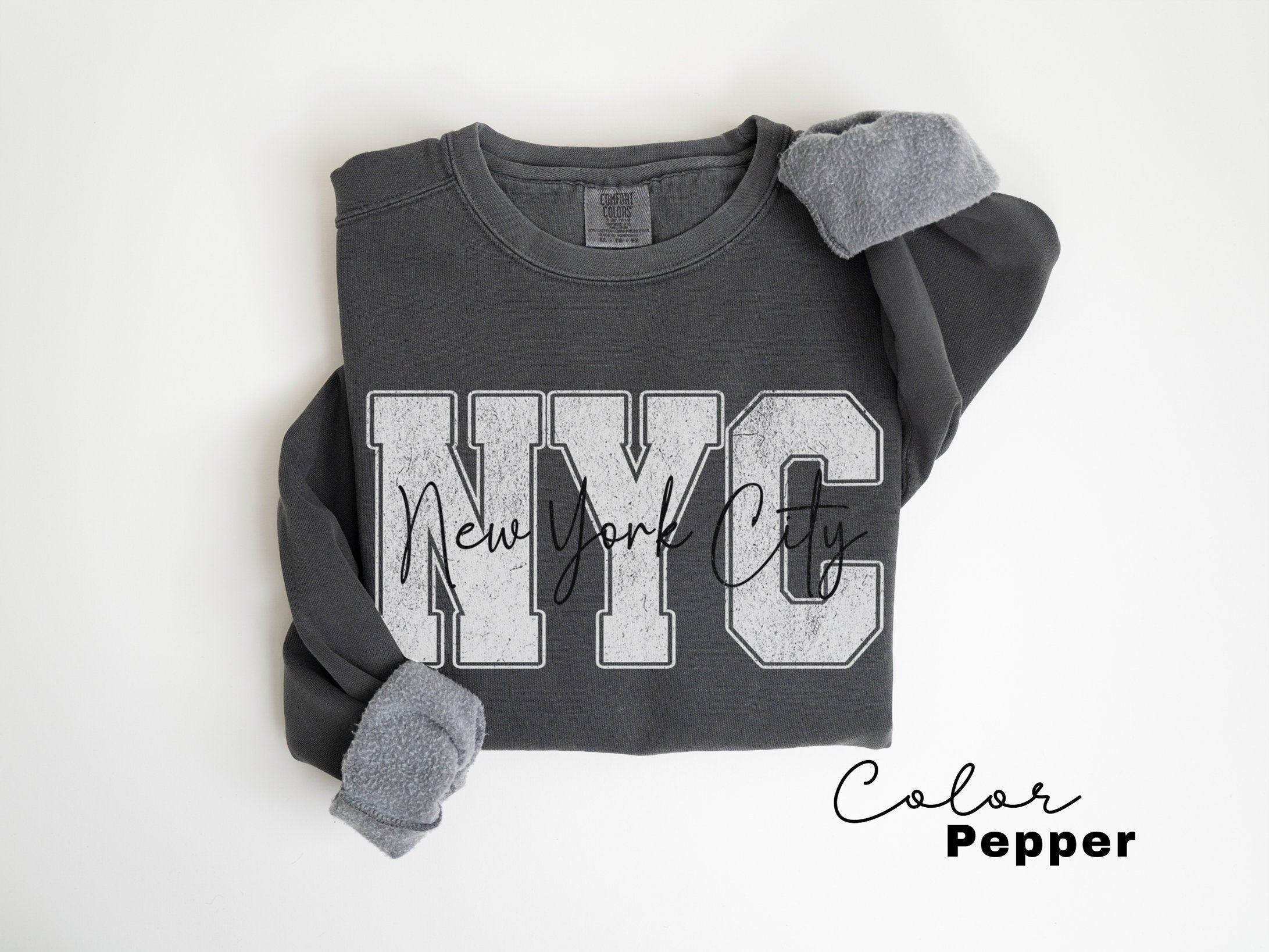 Preppy New York Sweatshirt, New York Pullover, Vintage Varsity Aesthetic, Trendy Travel Destination Gift, Unisex Crewneck Sweatshirt, NYC,