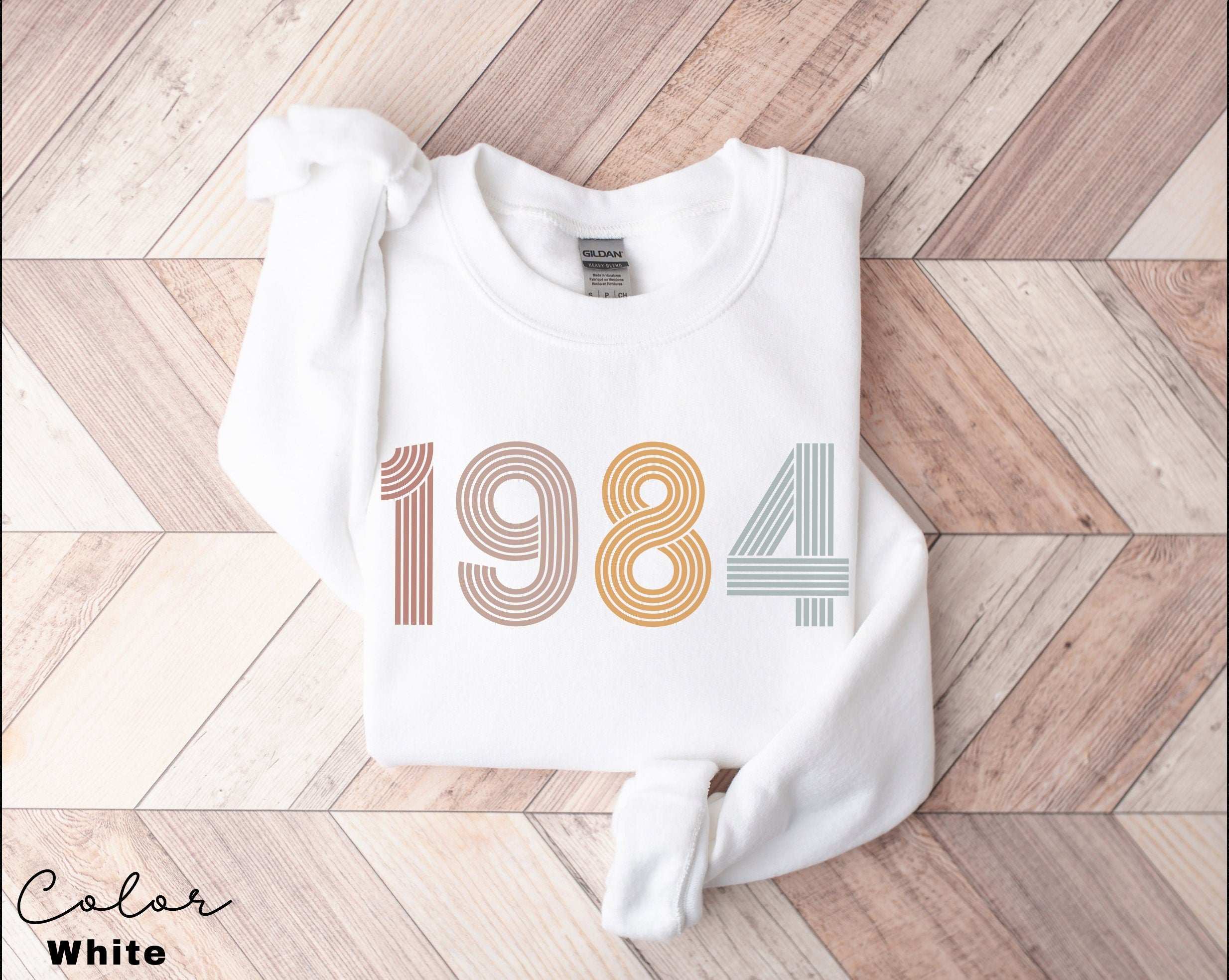 Custom Birth Year Sweatshirt, Personalized Birthday Gift, 1984 Sweater, 40th Turning 40 Forty Years Old, Turning 30 Gift, Birthday Gift Mom