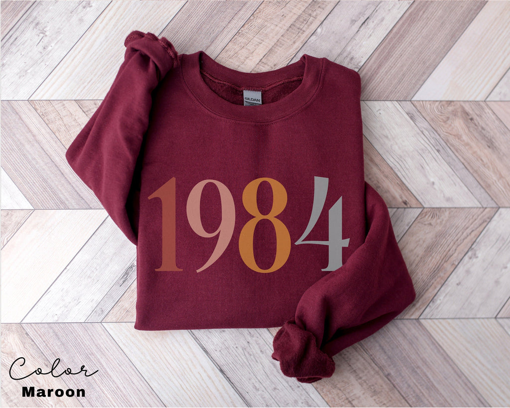 Custom Birthday Gift, Birth Year Sweatshirt, Personalized Birthday Gift, 40th Turning 40 Forty Years Old, Turning 30 Gift, Birthday Gift Mom