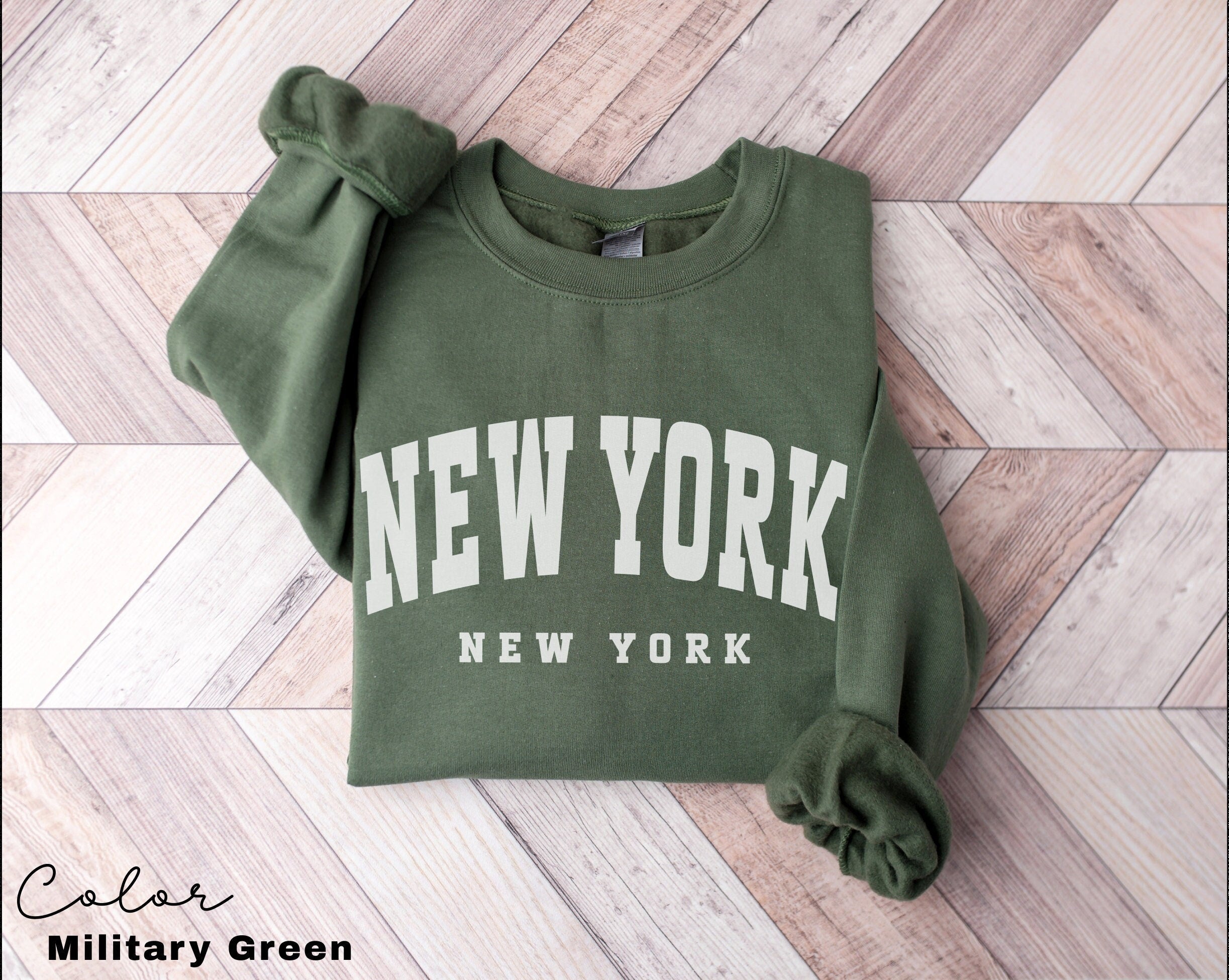 Preppy New York Sweatshirt, New York Pullover, Vintage Varsity Aesthetic, Trendy Travel Destination Gift, Unisex Crewneck Sweatshirt, NYC,