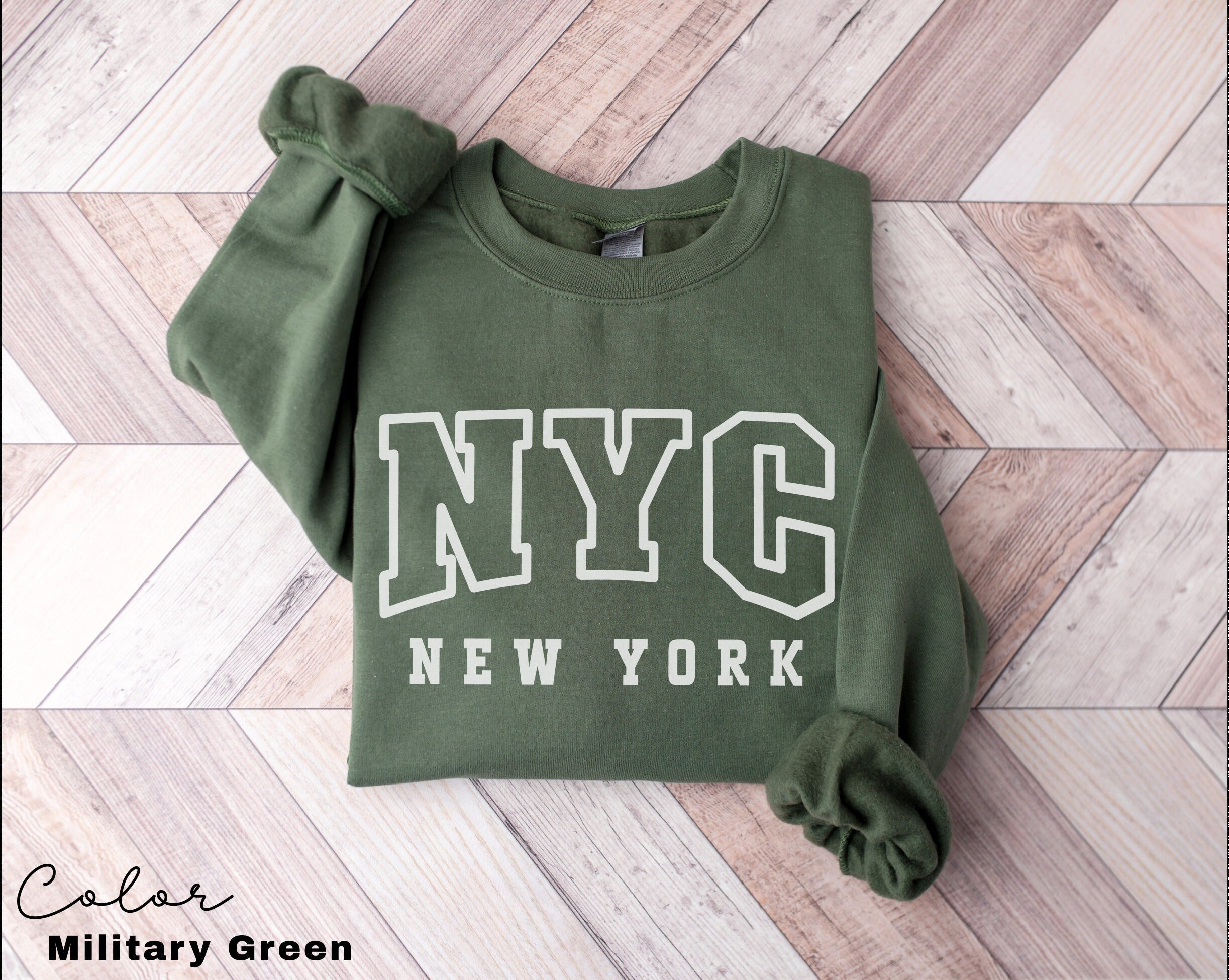 NYC Sweatshirt, New York City Sweatshirt, Trendy Varsity Sweatshirt, Aesthetic College Crewneck, Oversized Sweater, NYC Crewneck, NY Shirt