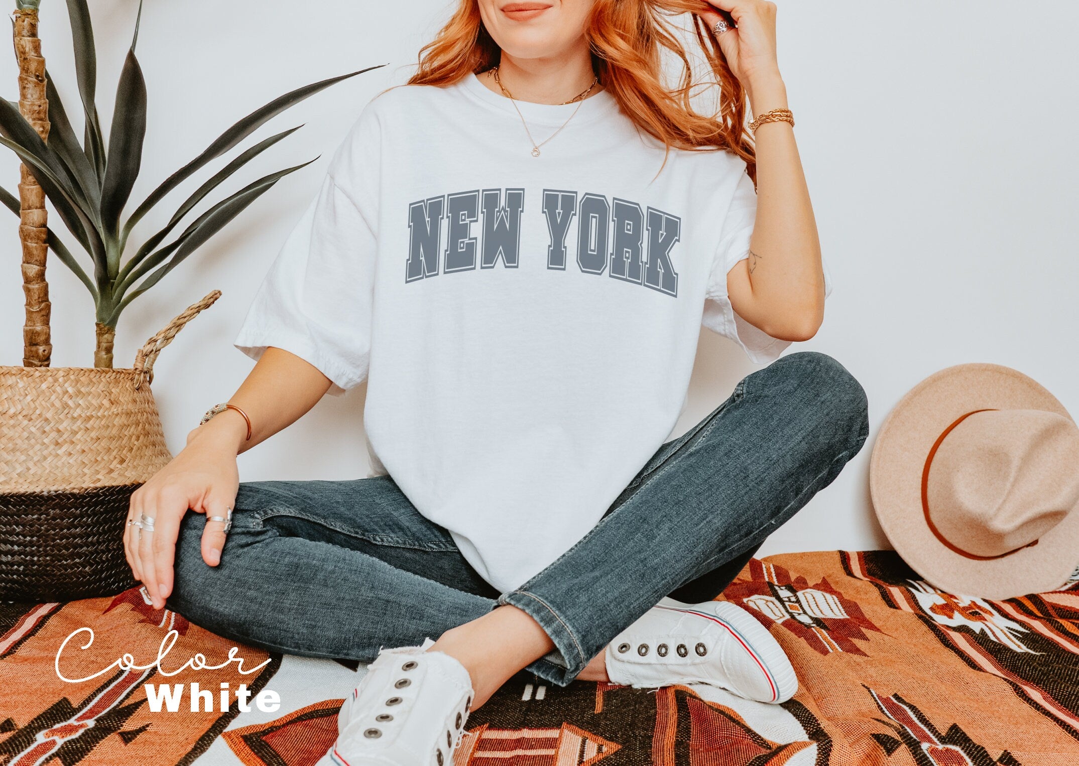 Preppy New York Shirt, New York Shirt, Vintage Varsity Aesthetic, Trendy Travel Destination Gift, New York Tshirt, NYC, Preppy Trendy,