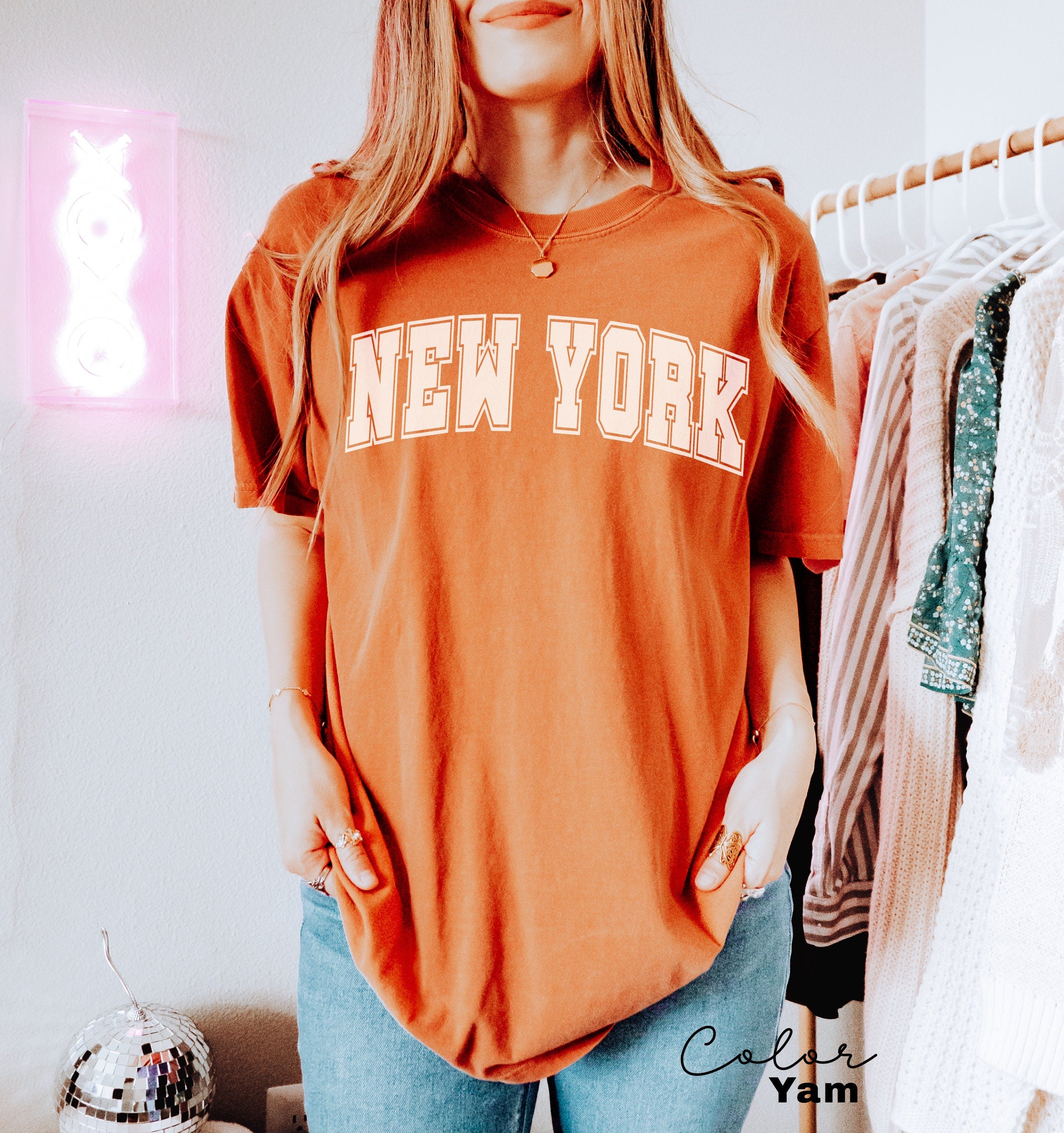 Preppy New York Shirt, New York Shirt, Vintage Varsity Aesthetic, Trendy Travel Destination Gift, New York Tshirt, NYC, Preppy Trendy,