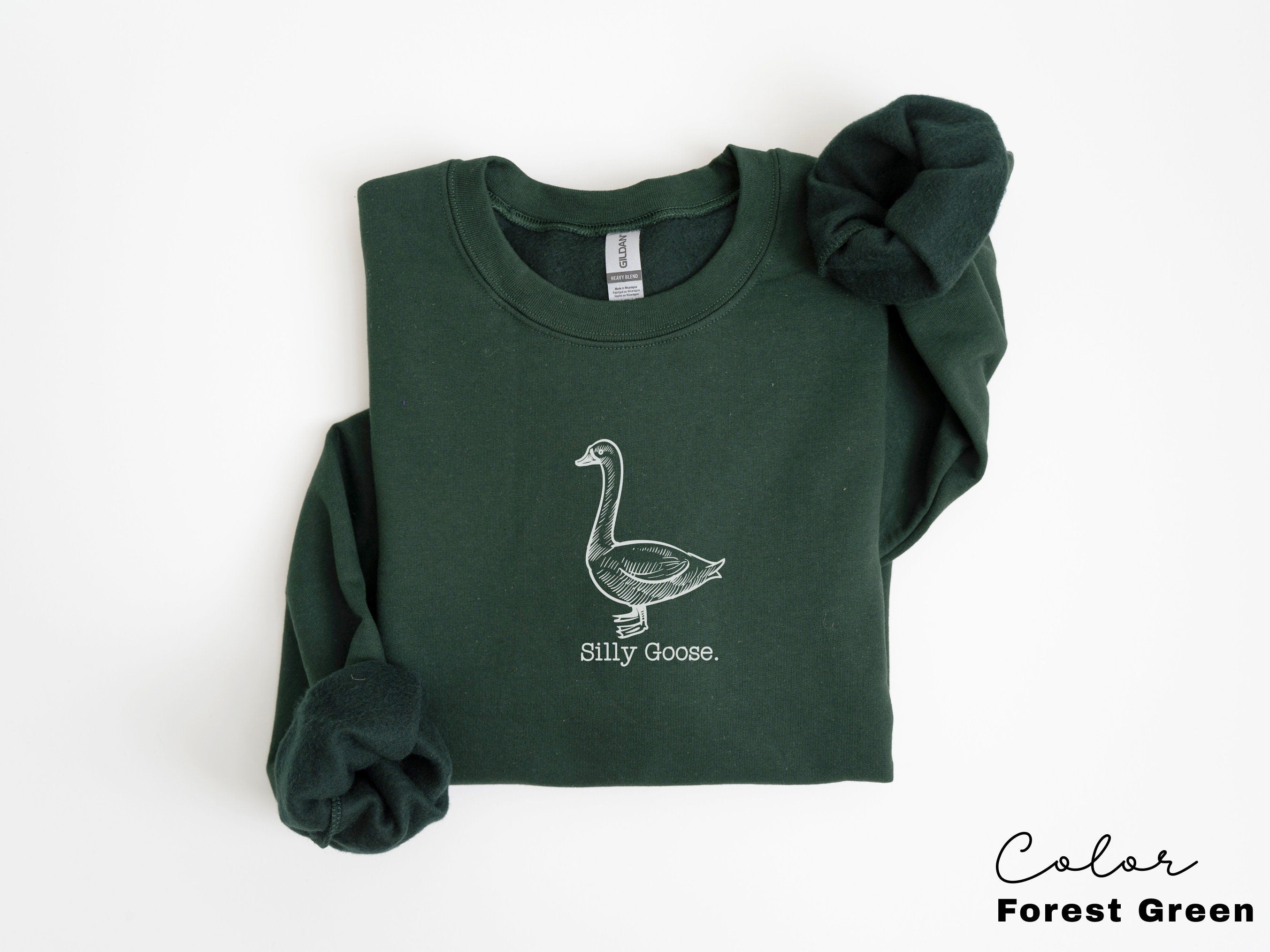 Silly Goose on the Loose Sweatshirt, Funny Goose Outfit, Goose Lover Tee, Goose Couple Clothing, Sarcastic Goose Gifts, Animal Sweatshirt,