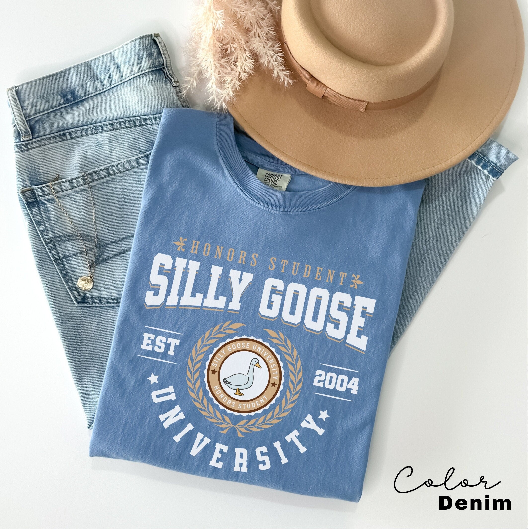 Silly Goose Shirt Silly Goose University Birthday Gift Comfort Colors Silly Goose Vintage Farm Shirt Cute Goose Shirt Gifts for Farm Girls