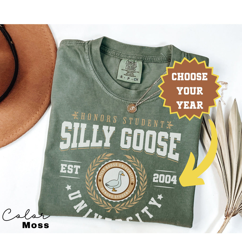 Silly Goose Shirt Silly Goose University Birthday Gift Comfort Colors Silly Goose Vintage Farm Shirt Cute Goose Shirt Gifts for Farm Girls