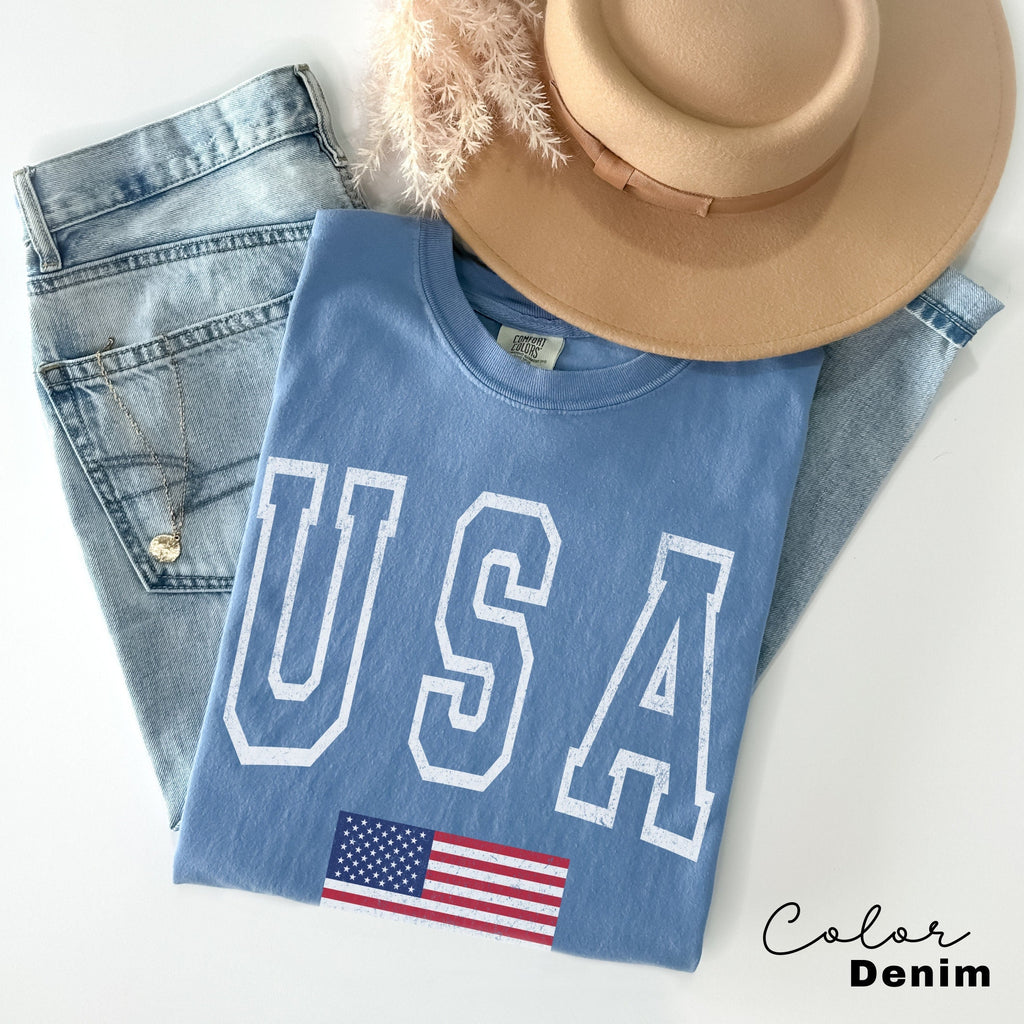 USA Flag Shirt 4th of July Shirt Big USA Tshirt USA Comfort Colors Shirt Comfort Colors Usa Flag Tee Usa Comfort Colors Tee Usa Shirt Gift
