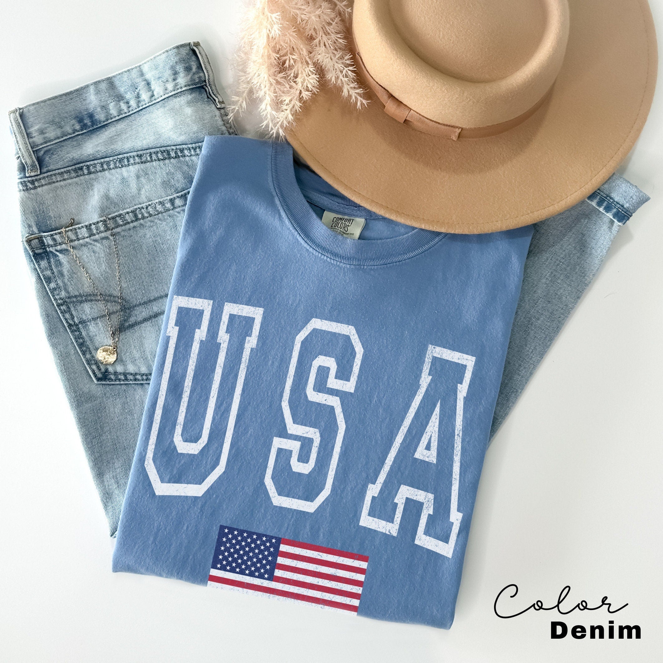 USA Flag Shirt 4th of July Shirt Big USA Tshirt USA Comfort Colors Shirt Comfort Colors Usa Flag Tee Usa Comfort Colors Tee Usa Shirt Gift