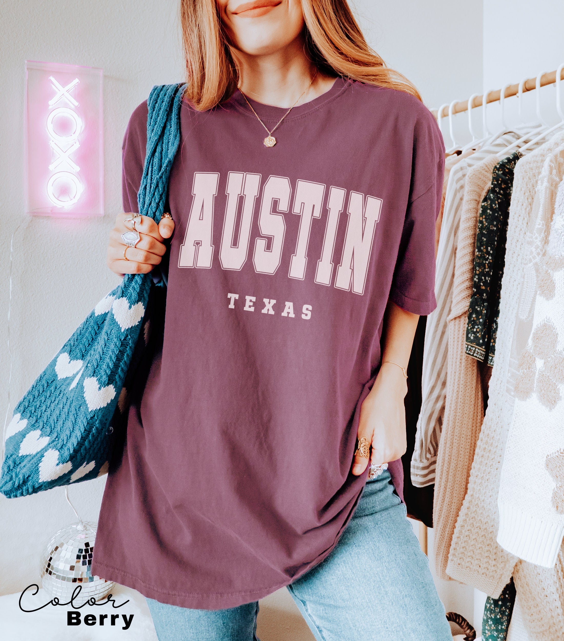 Austin Shirt, Comfort Colors Austin Texas Shirt, Austin Gift Souvenir, Bachelorette Girl's Trip Tees Unisex College Shirt, City Texas Shirt,