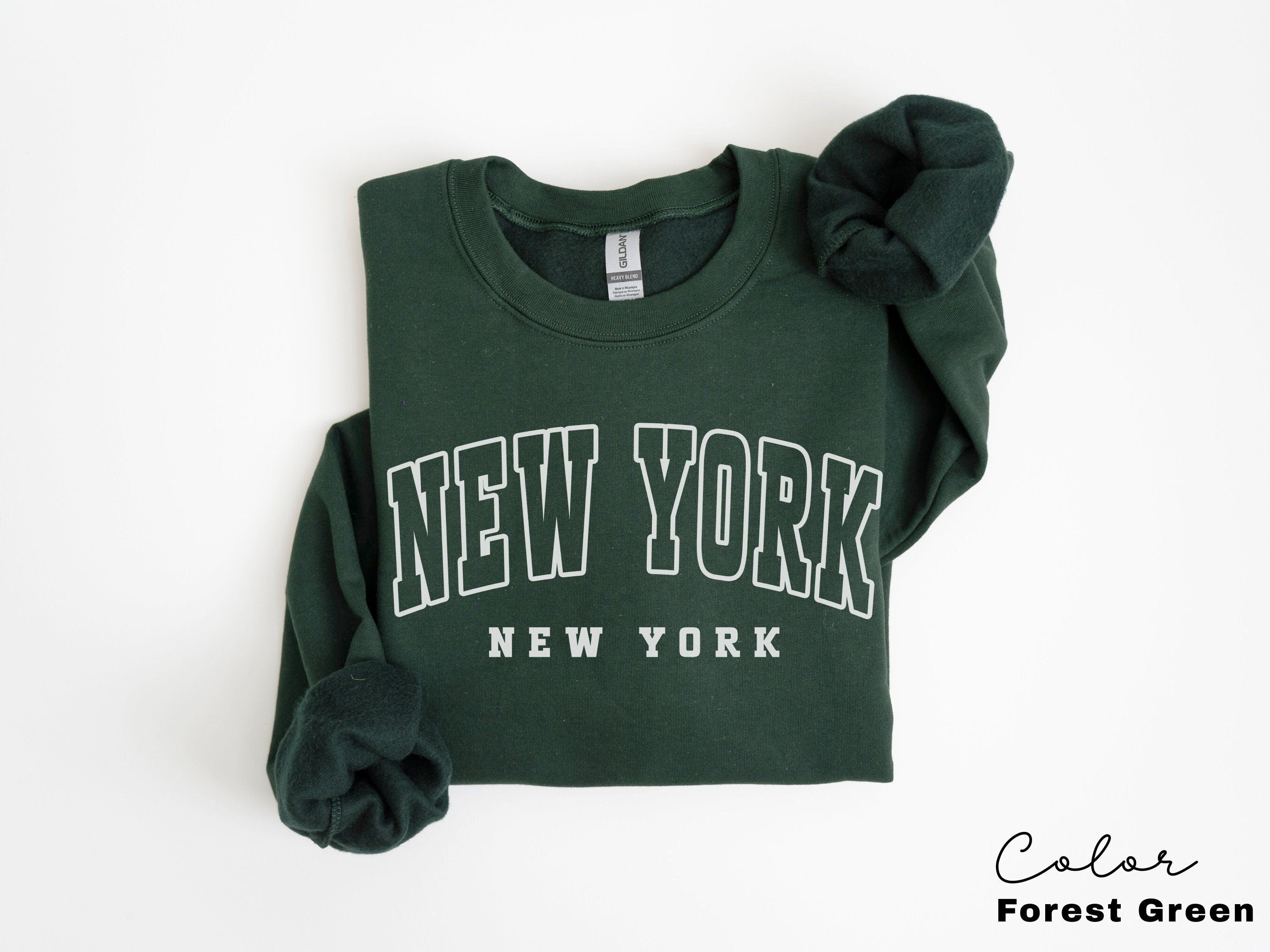 Preppy New York Sweatshirt, New York Pullover, Vintage Varsity Aesthetic, Trendy Travel Destination Gift, Unisex Crewneck Sweatshirt, NYC,