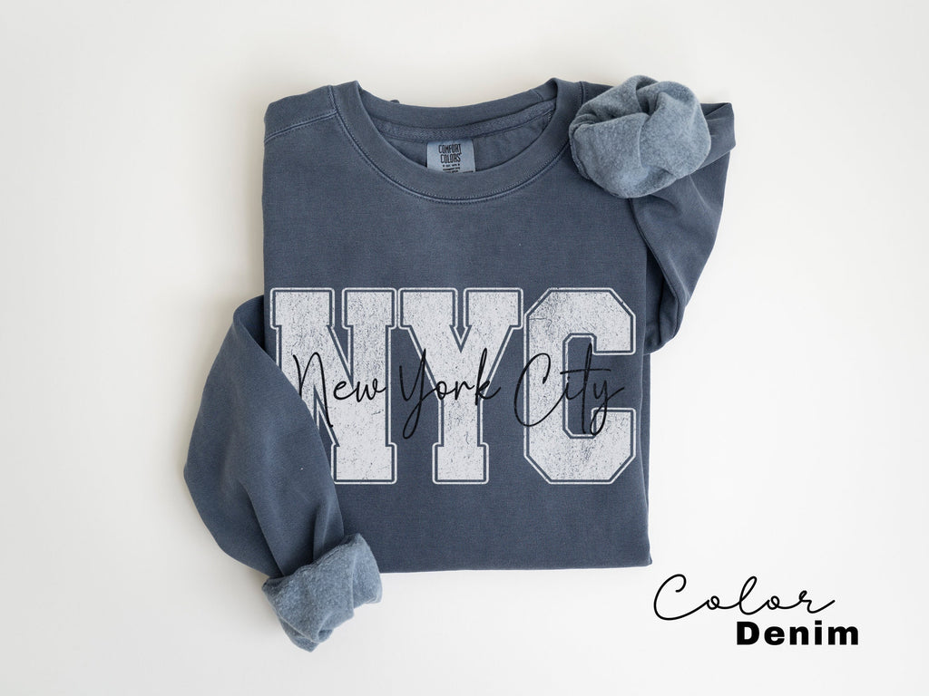 Preppy New York Sweatshirt, New York Pullover, Vintage Varsity Aesthetic, Trendy Travel Destination Gift, Unisex Crewneck Sweatshirt, NYC,