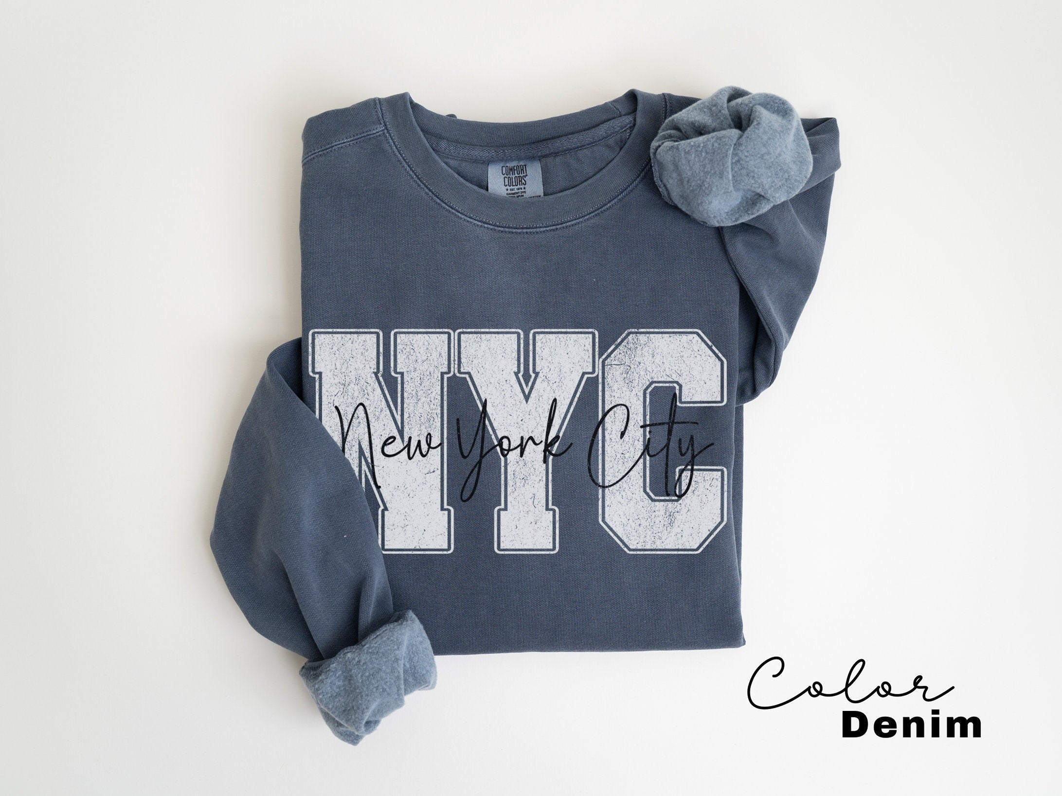 Preppy New York Sweatshirt, New York Pullover, Vintage Varsity Aesthetic, Trendy Travel Destination Gift, Unisex Crewneck Sweatshirt, NYC,