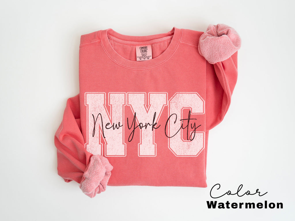 Preppy New York Sweatshirt, New York Pullover, Vintage Varsity Aesthetic, Trendy Travel Destination Gift, Unisex Crewneck Sweatshirt, NYC,