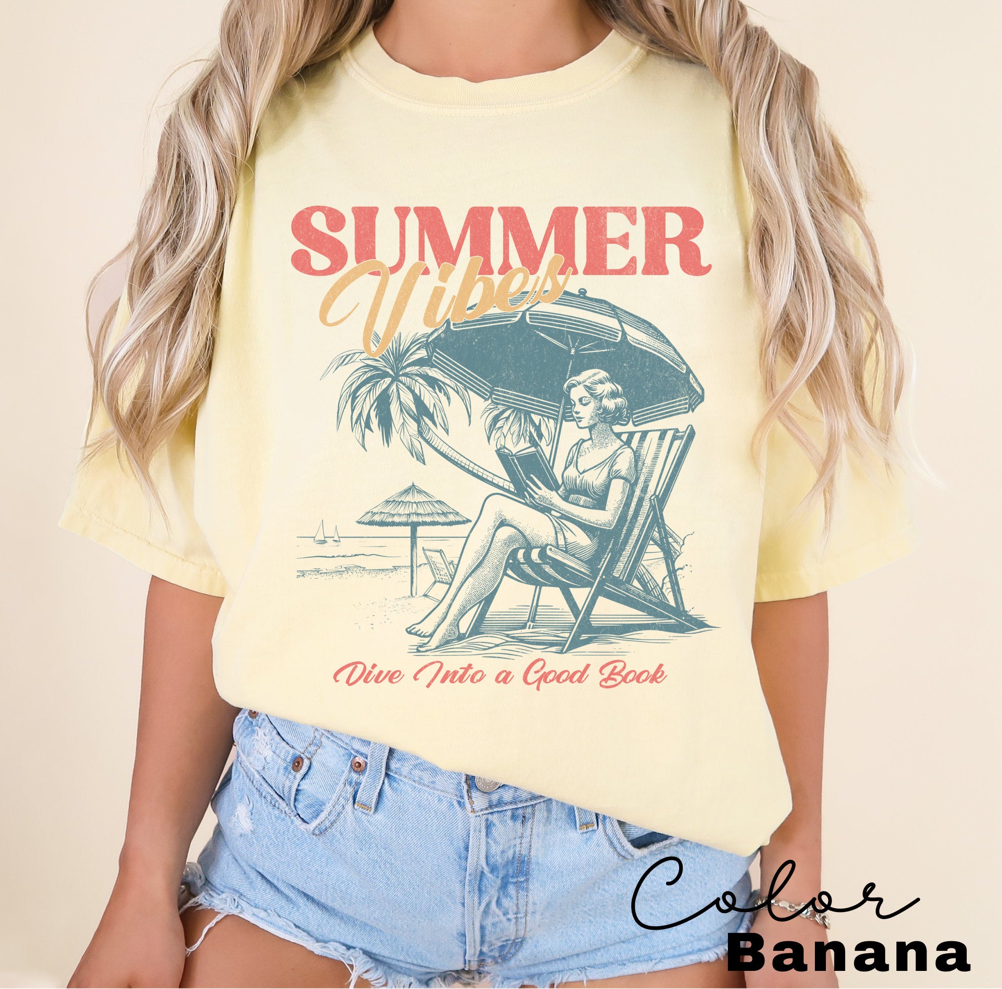 Book Girl Summer Shirt, Beach Book Lover Summer Bookish Funny Reader Oversized Beach Shirt Bookish Vacation Shirt Coconut Girl Romance Book
