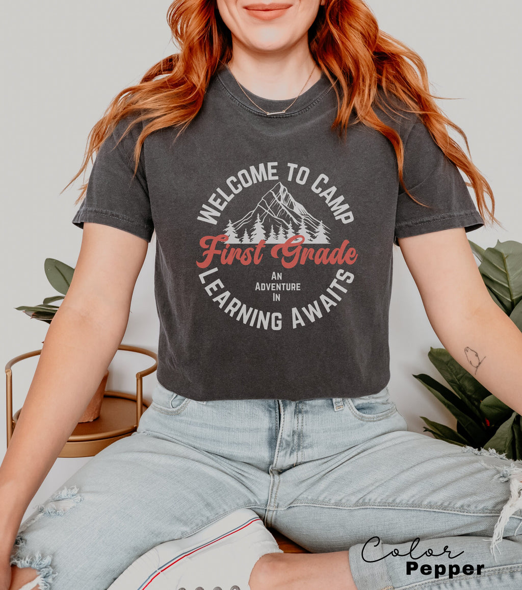 First Grade Teacher Shirt, First Day of School Shirt, First Grade Teaching, Elementary School, Back to School, Teacher Appreciation, Camp