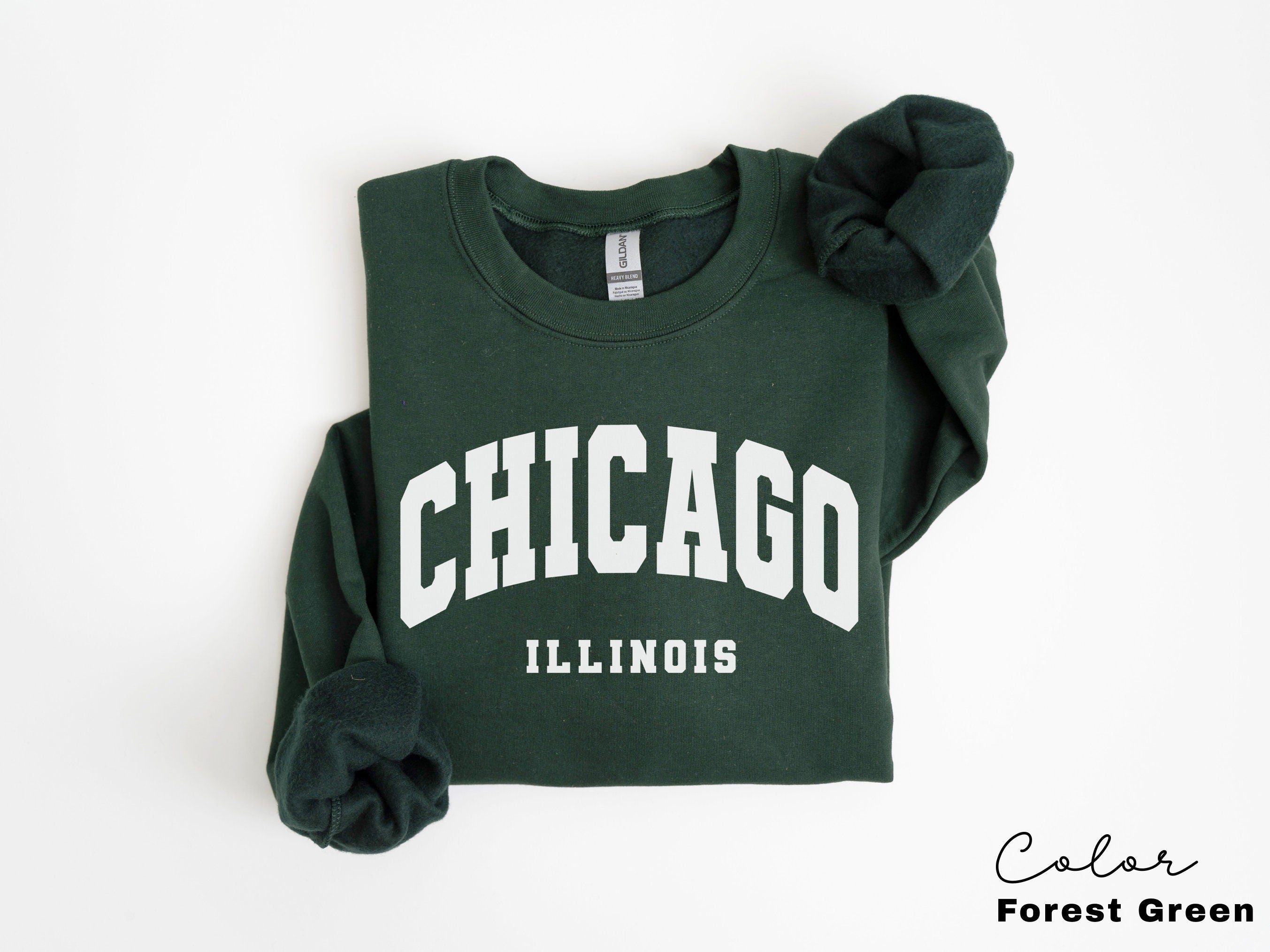 Chicago Sweatshirt, Chicago City Sweatshirt, Home State Outfit, Vacation, Chicago Lover Gift, Chicago, Illinois Sweatshirt