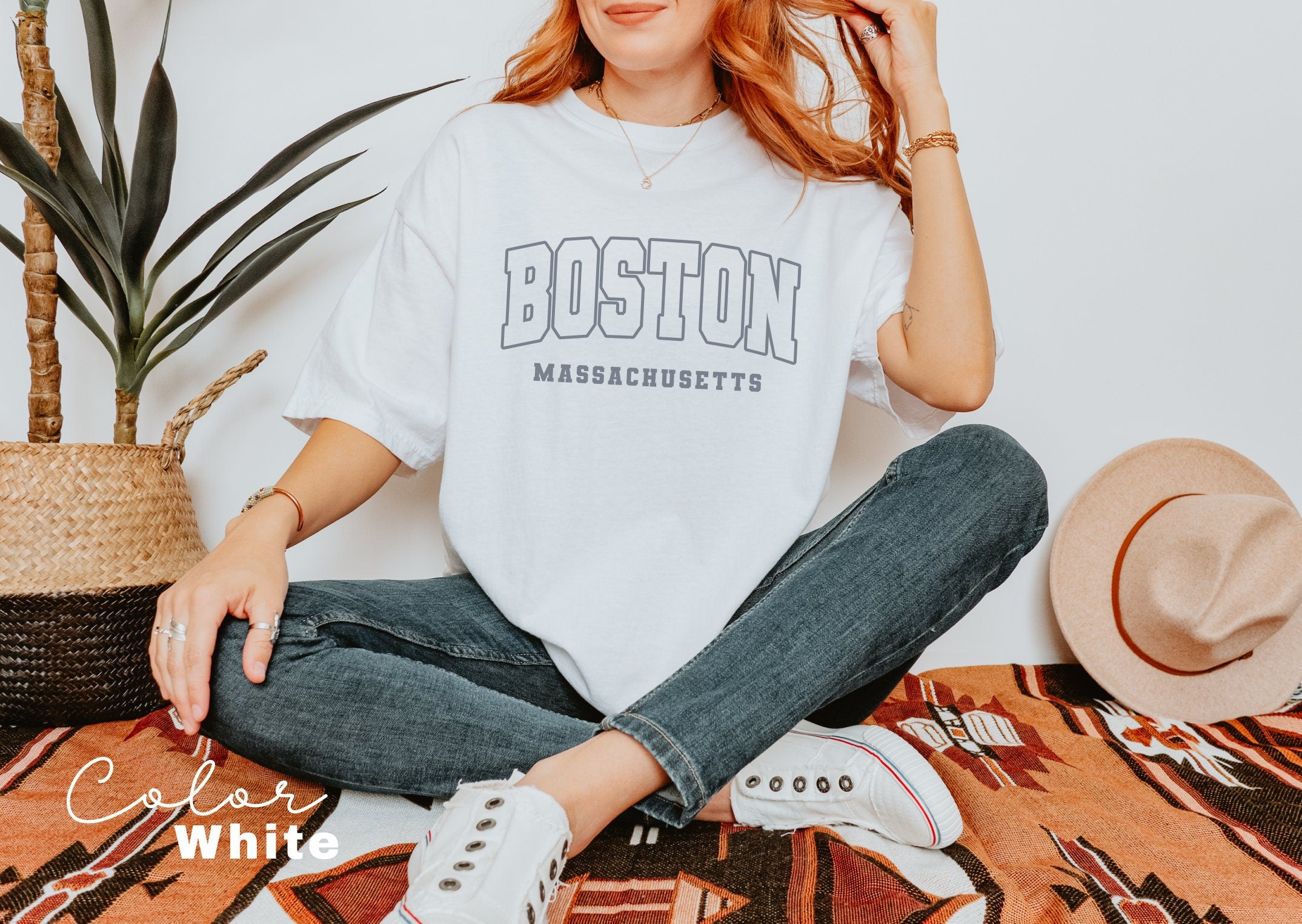 Boston Massachusetts T-Shirt, Boston Comfort Colors, Unisex T-Shirt, Boston Trip Tee, Massachusetts T-Shirt, Travel Shirt, Boston Lover