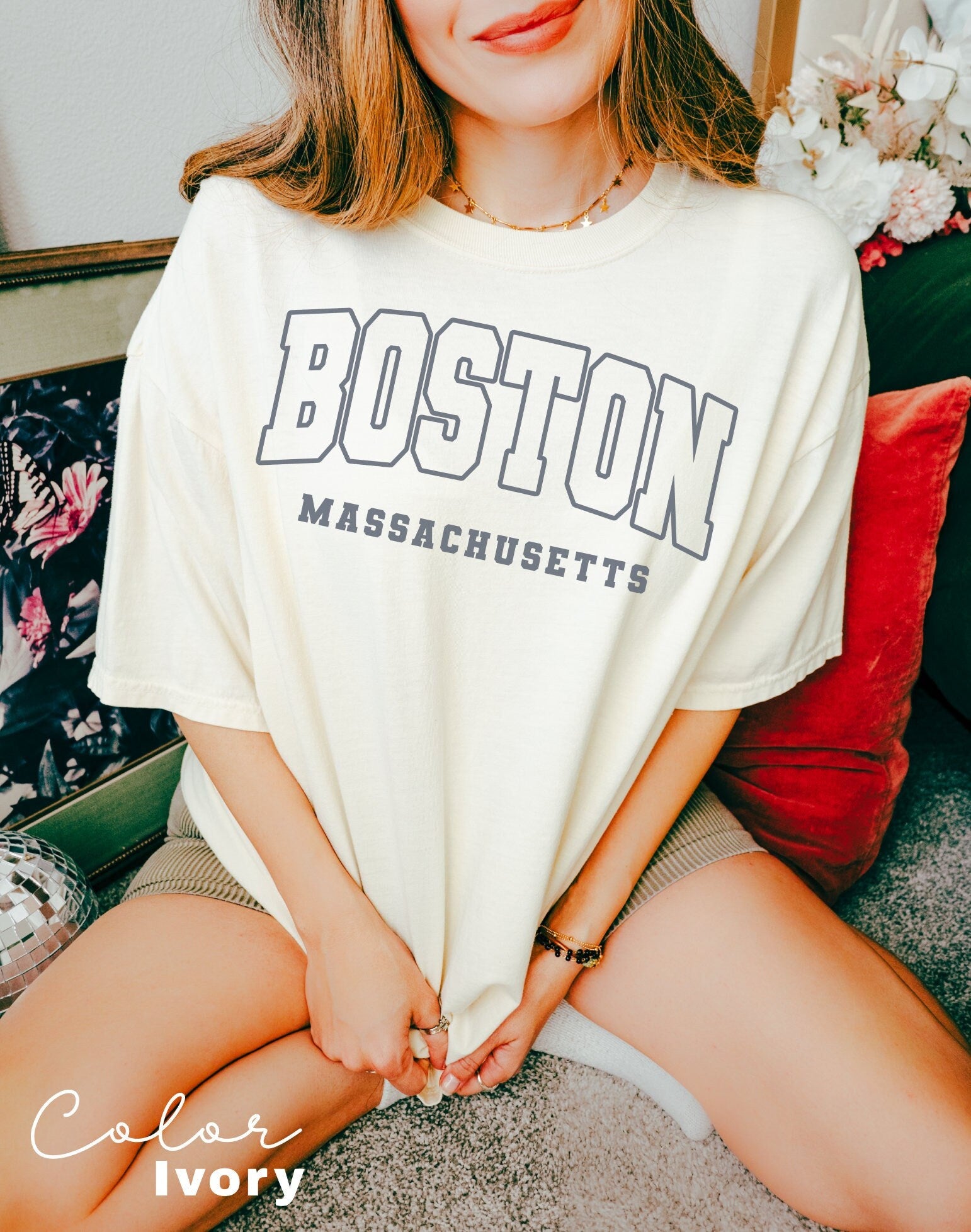 Boston Massachusetts T-Shirt, Boston Comfort Colors, Unisex T-Shirt, Boston Trip Tee, Massachusetts T-Shirt, Travel Shirt, Boston Lover