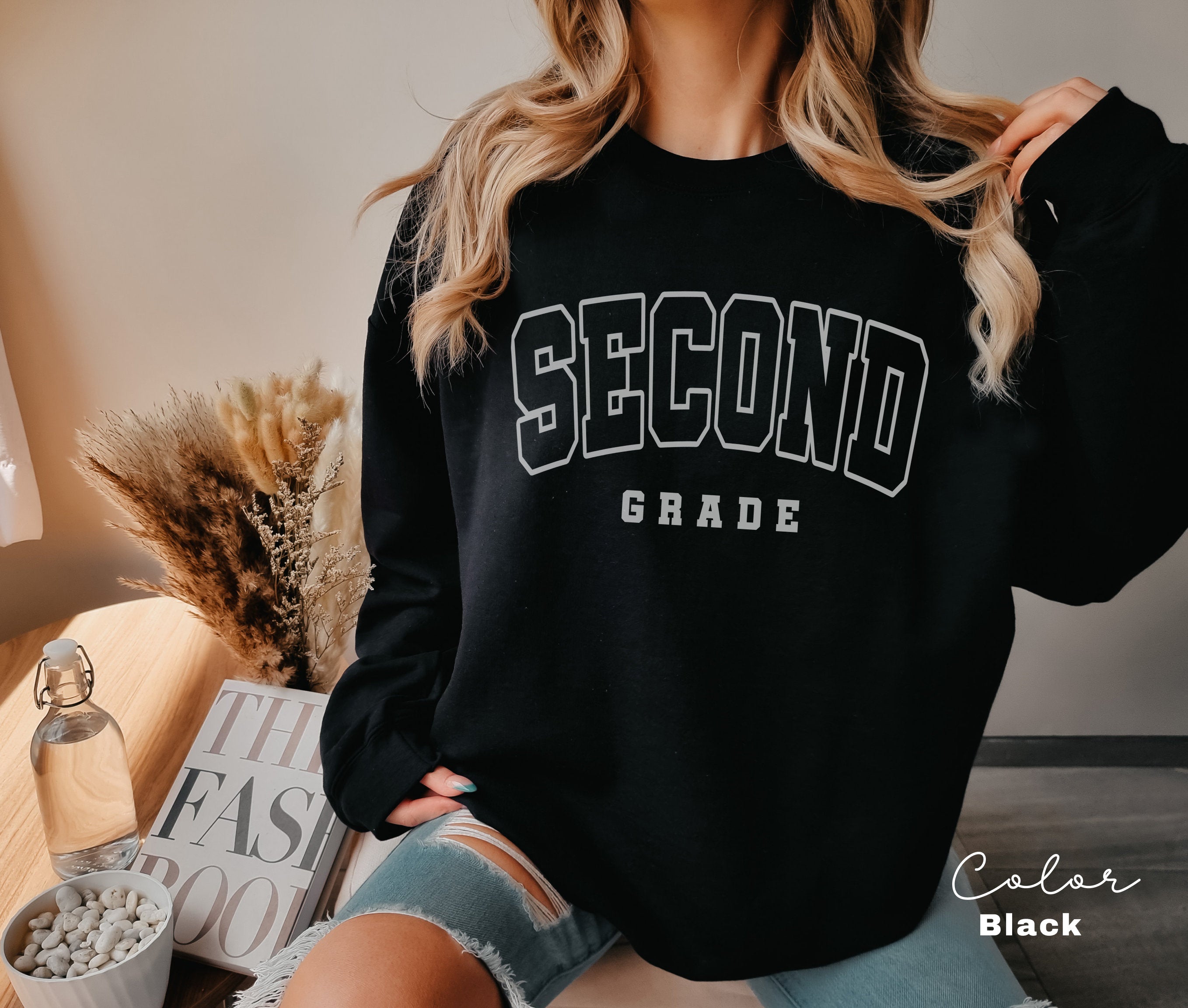 Second Grade Teacher Sweatshirt, First Day of School, 2nd Grade Teacher Sweatshirt, Second Grade Team, Teacher Squad Crew, Back to School