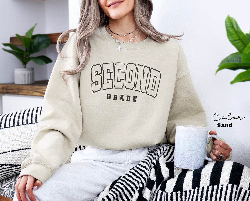 Second Grade Teacher Sweatshirt, First Day of School, 2nd Grade Teacher Sweatshirt, Second Grade Team, Teacher Squad Crew, Back to School