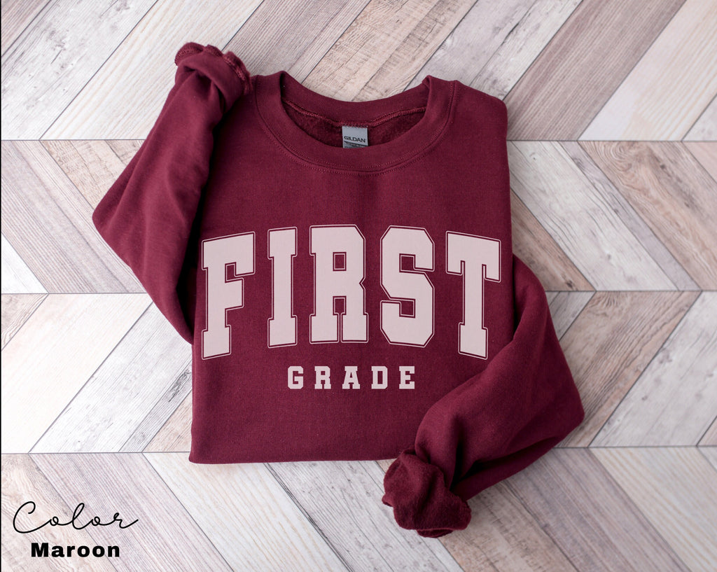 First Grade Teacher Sweatshirt, First Grade Teacher Team, 1st Grade Teacher Shirts, First Grade Crew Squad, Back to School, Teacher Gift,