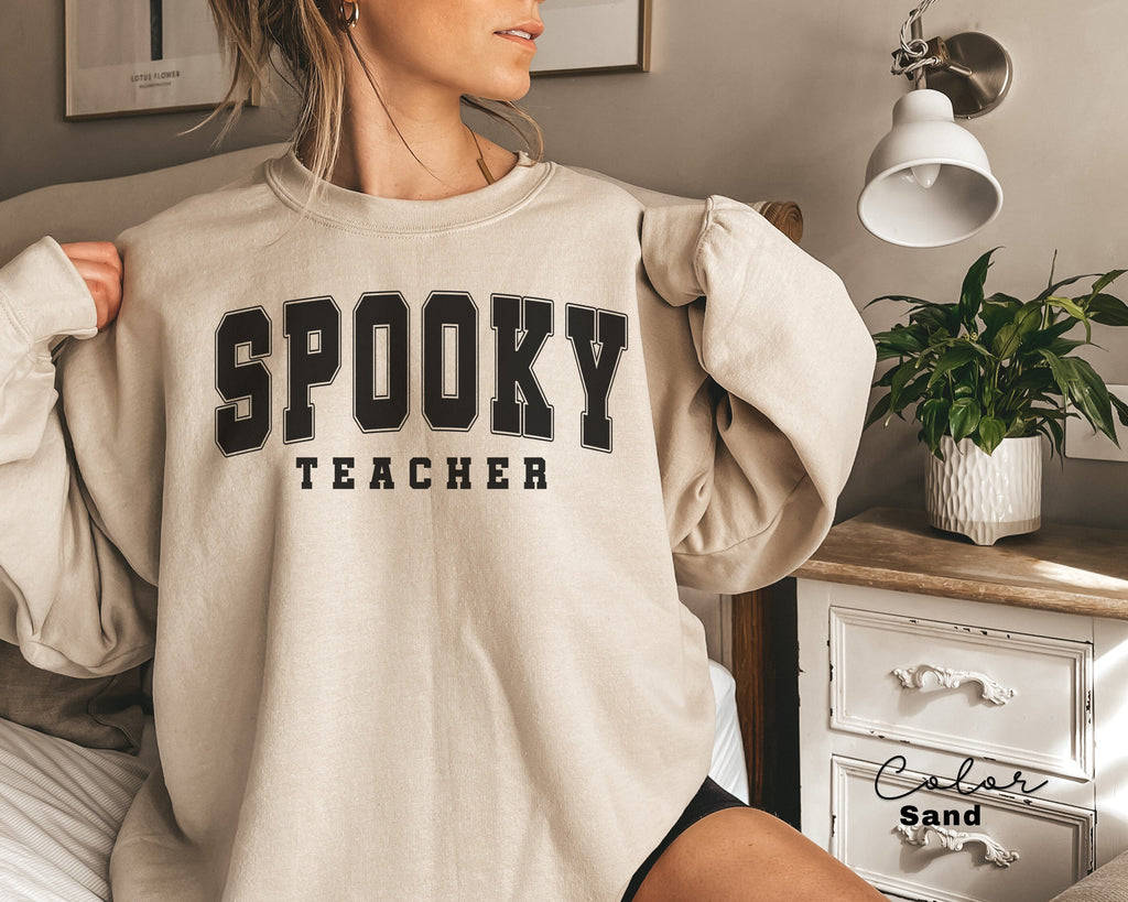 Halloween Teacher Sweatshirt, Spooky Teacher Sweatshirt, Back to School, Fall Teacher Shirt, Teacher Gift, Teacher Crew Appreciation,