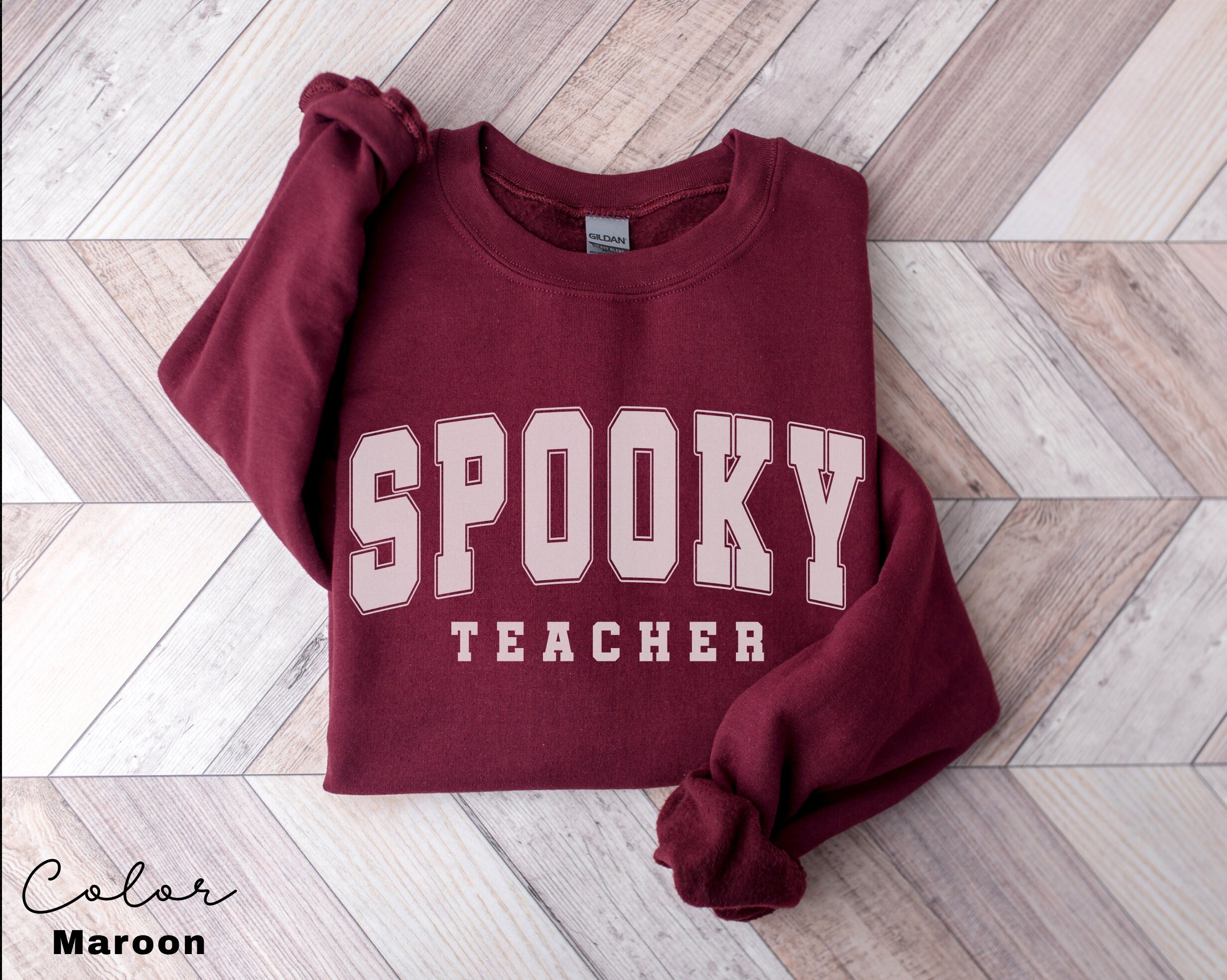 Halloween Teacher Sweatshirt, Spooky Teacher Sweatshirt, Back to School, Fall Teacher Shirt, Teacher Gift, Teacher Crew Appreciation,