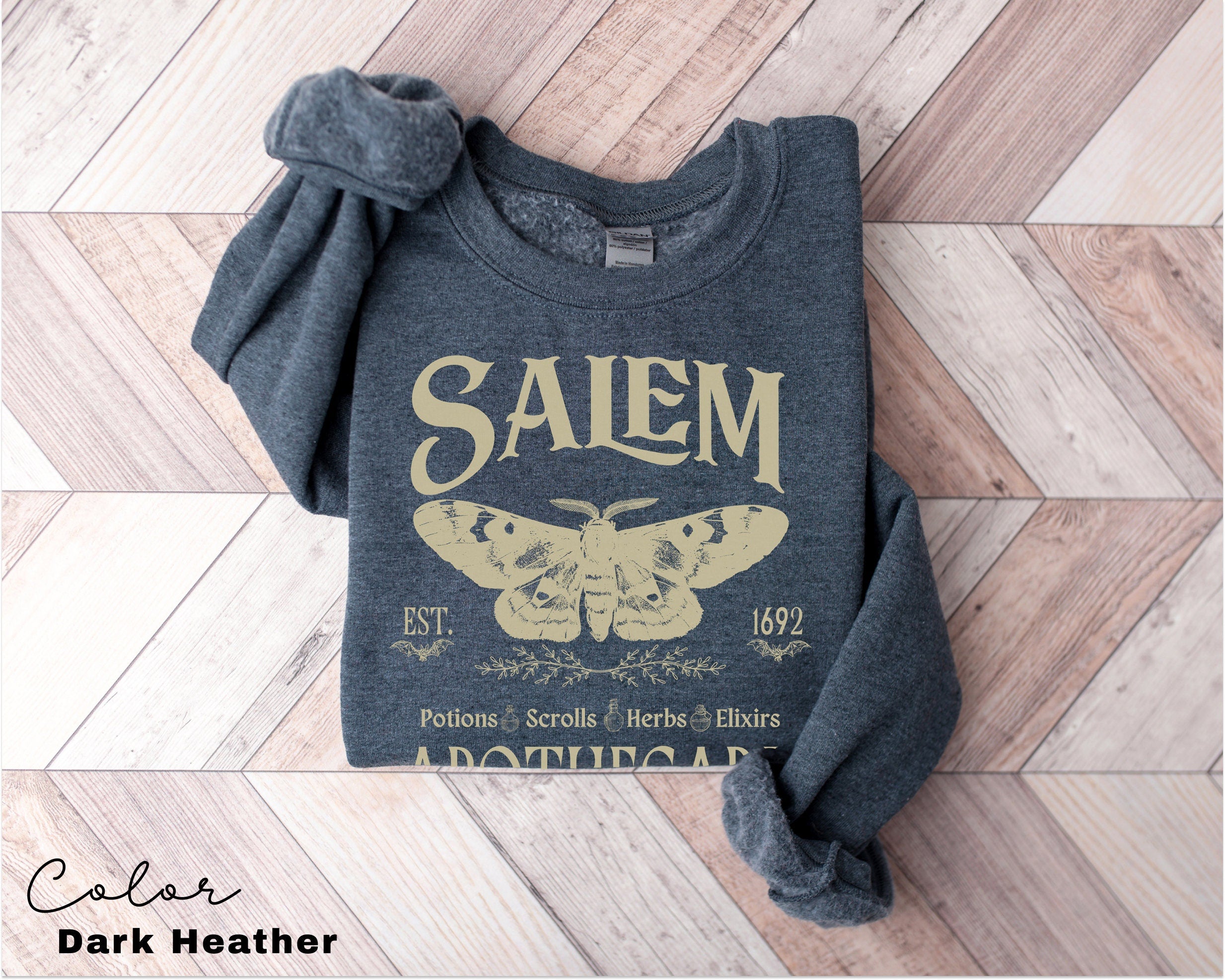 Salem Apothecary Sweatshirt, Halloween Sweatshirt, Salem Witches Shirt, 1692 Shirt, Spooky Season, Fall Sweatshirt, Salem Witch Sweatshirt