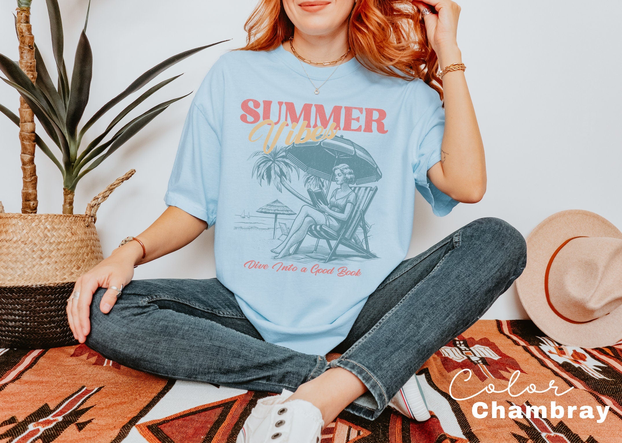 Book Girl Summer Shirt, Beach Book Lover Summer Bookish Funny Reader Oversized Beach Shirt Bookish Vacation Shirt Coconut Girl Romance Book