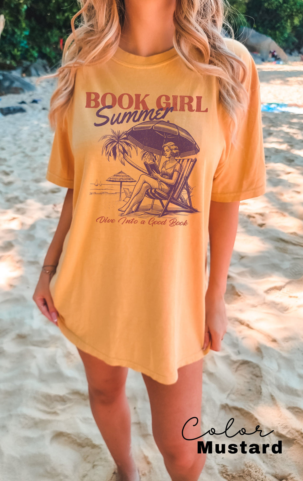 Book Girl Summer Shirt, Beach Book Lover Summer Bookish Funny Reader Oversized Beach Shirt Bookish Vacation Shirt Coconut Girl Romance Book