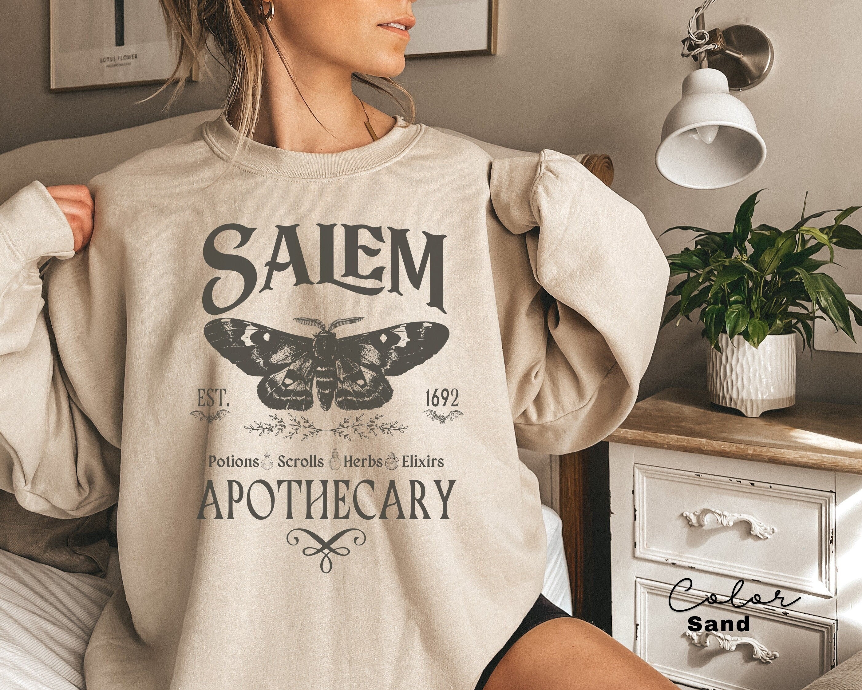 Salem Apothecary Sweatshirt, Halloween Sweatshirt, Salem Witches Shirt, 1692 Shirt, Spooky Season, Fall Sweatshirt, Salem Witch Sweatshirt