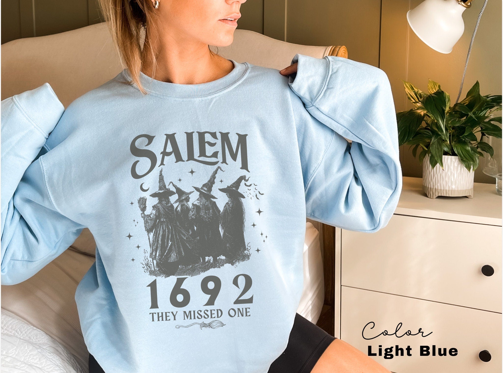 Salem 1692 They Missed One Sweatshirt, Salem Witch Sweatshirt, Halloween Witch Sweatshirt, Vintage Witches Sweatshirt