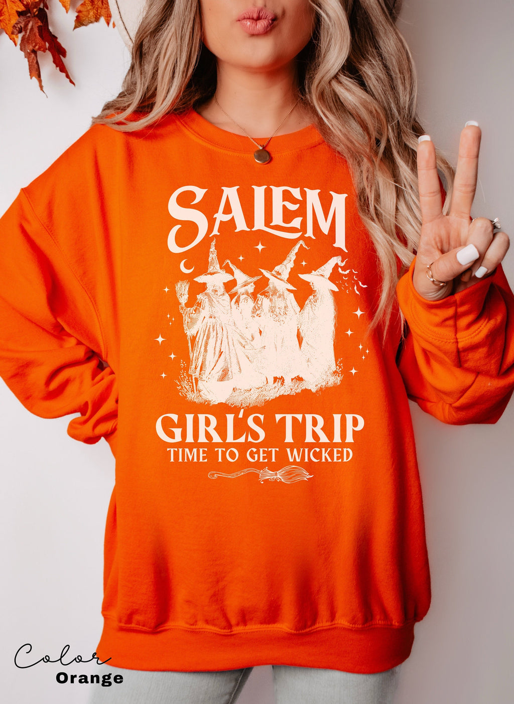 Girls Trip Salem Sweatshirt, Vintage Halloween, Retro Halloween, Halloween Witch Sweatshirt, Salem Massachusetts, Salem Witch