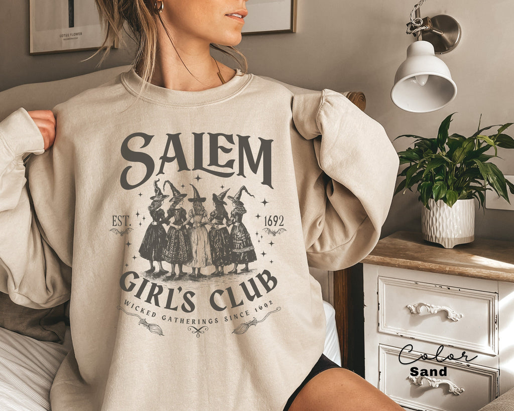 Salem Witch Sweatshirt, Salem Girls Club, Social Club, Funny Witch Shirt, Halloween Womens Sweatshirt, Witchy Vibes Shirt, 1692 Sweatshirt