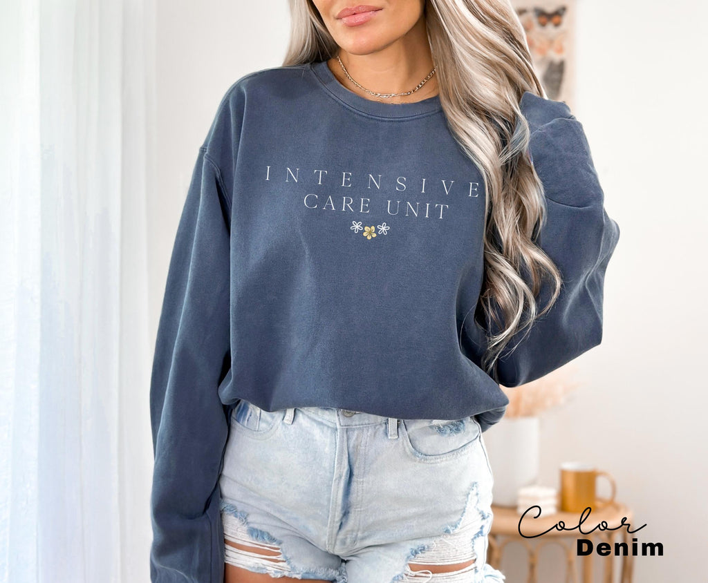 ICU Nurse Shirt, ICU Sweatshirt, Intensive Care Sweatshirt, Comfort Colors Shirt, Registered Nurse, RN Shirt, Nurse Shirts, Gift For Nurse,