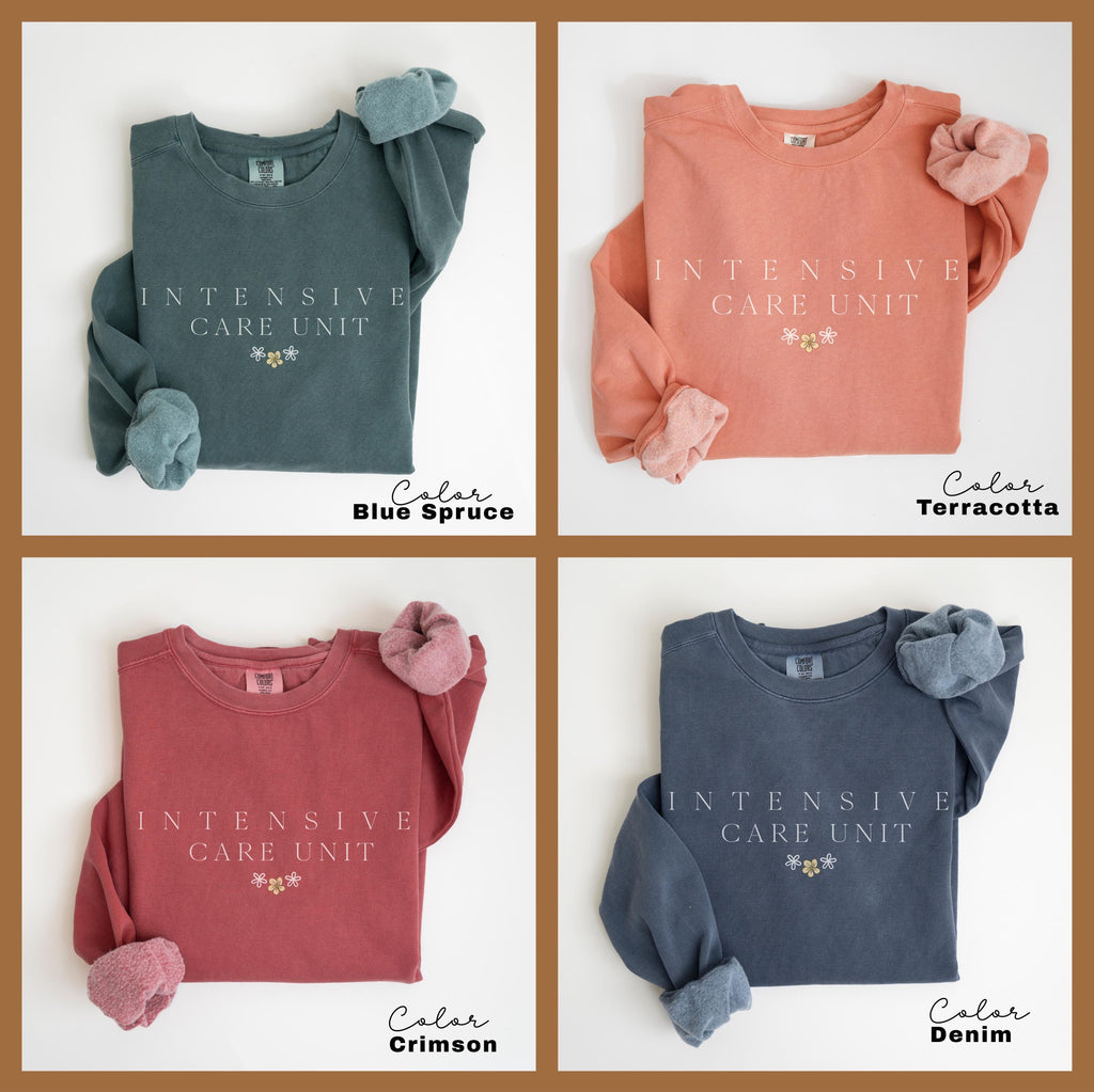 ICU Nurse Shirt, ICU Sweatshirt, Intensive Care Sweatshirt, Comfort Colors Shirt, Registered Nurse, RN Shirt, Nurse Shirts, Gift For Nurse,