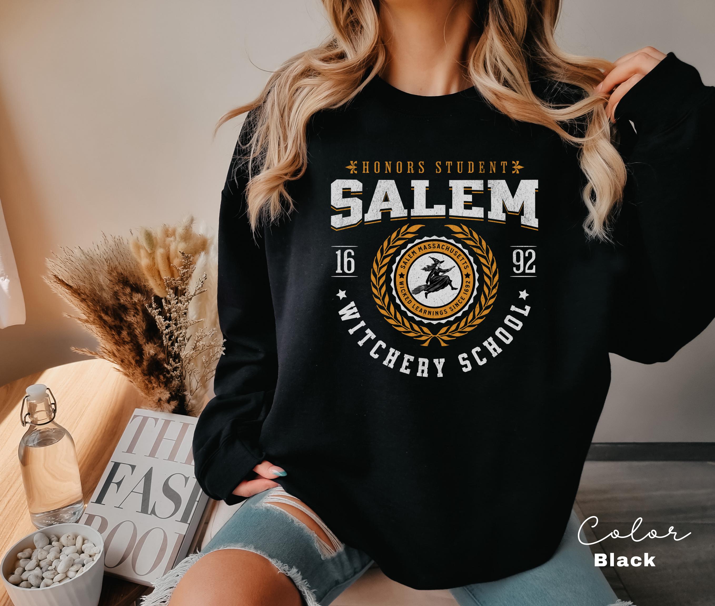 Salem University Est 1836 Sweatshirt, Salem Witch Sweatshirt, Halloween Shirt, Halloween Gift, Halloween Costume, Spooky Season Sweater