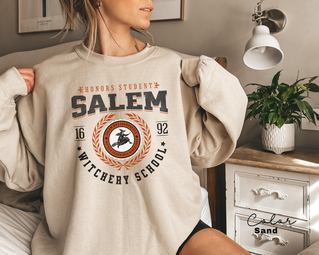 Salem University Est 1836 Sweatshirt, Salem Witch Sweatshirt, Halloween Shirt, Halloween Gift, Halloween Costume, Spooky Season Sweater