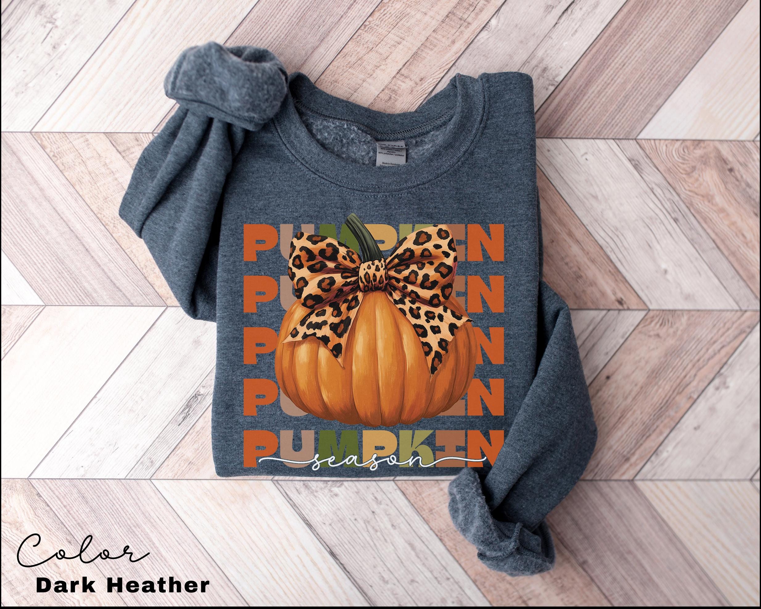 Retro Halloween Coquette Pumpkin Season Sweatshirt, Fall Pumpkin Coquette Bow Sweater, Fall Vibes Shirt, Fall Season Shirt, Halloween Tees