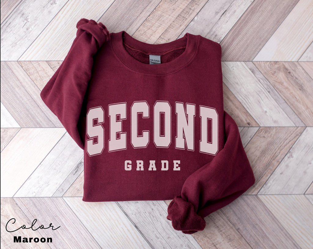 Second Grade Teacher Sweatshirt, First Day of School, 2nd Grade Teacher Sweatshirt, Second Grade Team, Teacher Squad Crew, Back to School