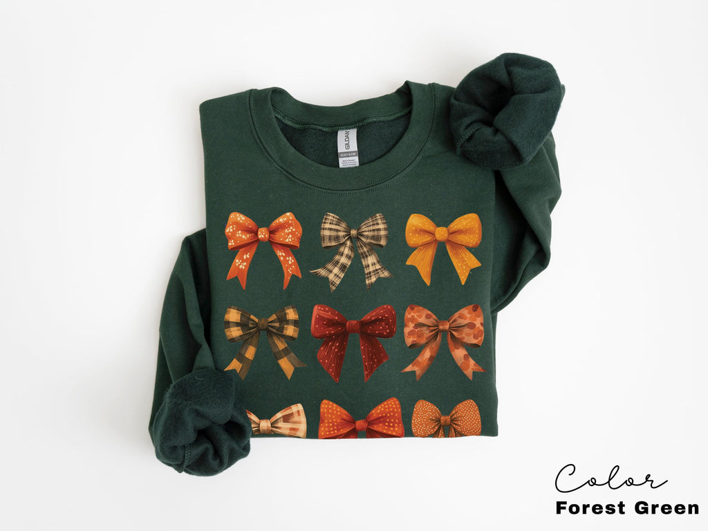 Coquette Bow Sweatshirt Fall, Vintage Fall Sweatshirt, Autumn Pumpkin Tee, Fall T-Shirt , Comfort Colors® Shirt, Thanksgiving Shirt,